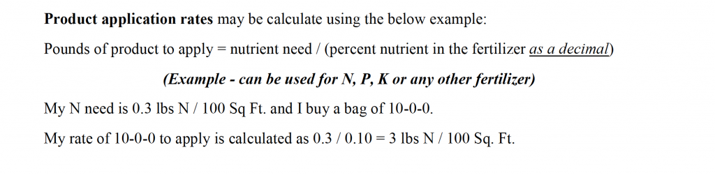 soil test equation